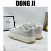Европейские маленькие белые туфли женские кожаные толстые подошвы показывают тело новые популярные универсальные увеличивающие рост маленькие спортивные туфли для кексов