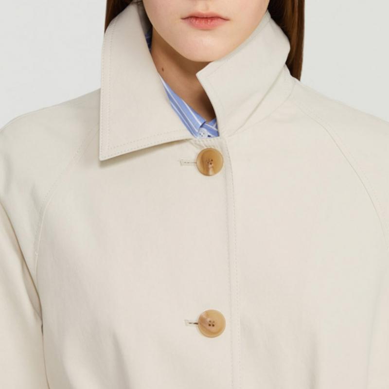 SHESMISS Хлопковое пальто Balmacan Trench Swwbyp11010 Cr