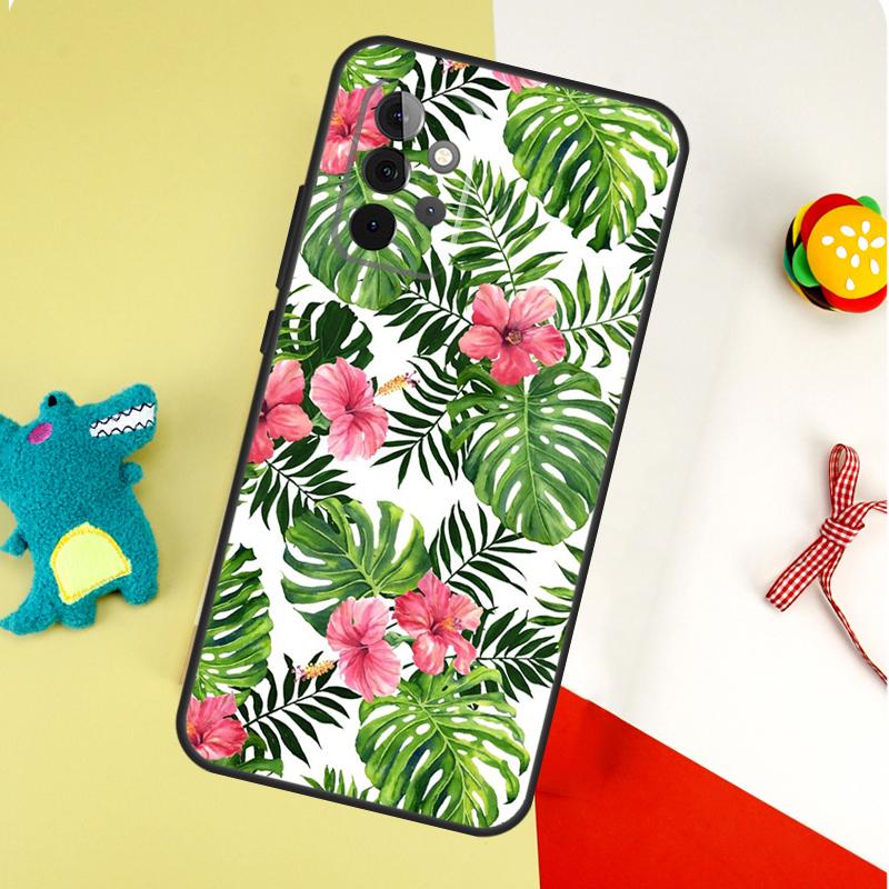 Тропические листья Монстеры для Samsung Galaxy A05 A06 A16 A54 A34 A14 A55 A35 A15 A53 A33 A13 A22 A32 A52 Чехол для телефона