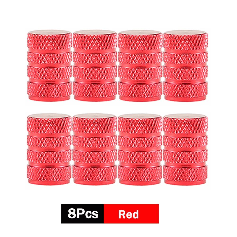 DSYCAR 8Pcs Car Tire Valve Stems Cap Tire Valve Cap Aluminum Car Dustproof Wheel Stem Air Valve Caps