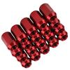 20pcs Lug Nuts M12X1.5 Aluminum Red Wheel Nuts Hex 19mm Closed End Cone Seat Car Accessories