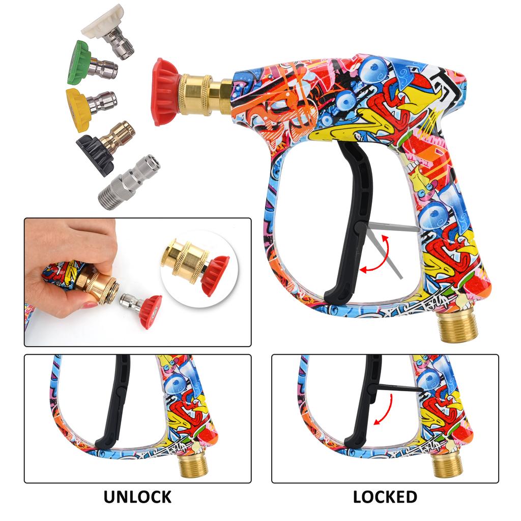 Водяной пистолет для мойки высокого давления для чистки автомобиля, разъем для шланга для Karcher Nilfisk Parkside Bosch, быстроразъемные насадки