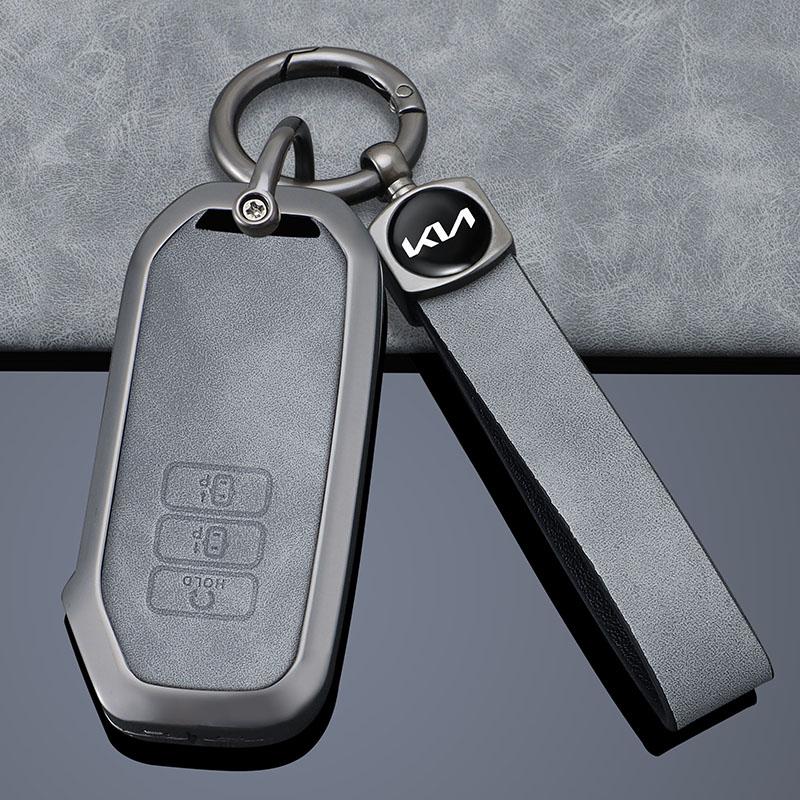AANO1 Leather Car Case Cover Remote Protection Cover Shell for Kia 2022 Sportage 2023 Niro Hybrid 2021 Sorento MQ4 2022 EV6GT-LineK8V6