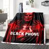 The Black Phone Horror Flannel Blanket Super Soft Warm Cozy Blanket for Sofa Bed Office Travel All‑Season Home Decor Gift