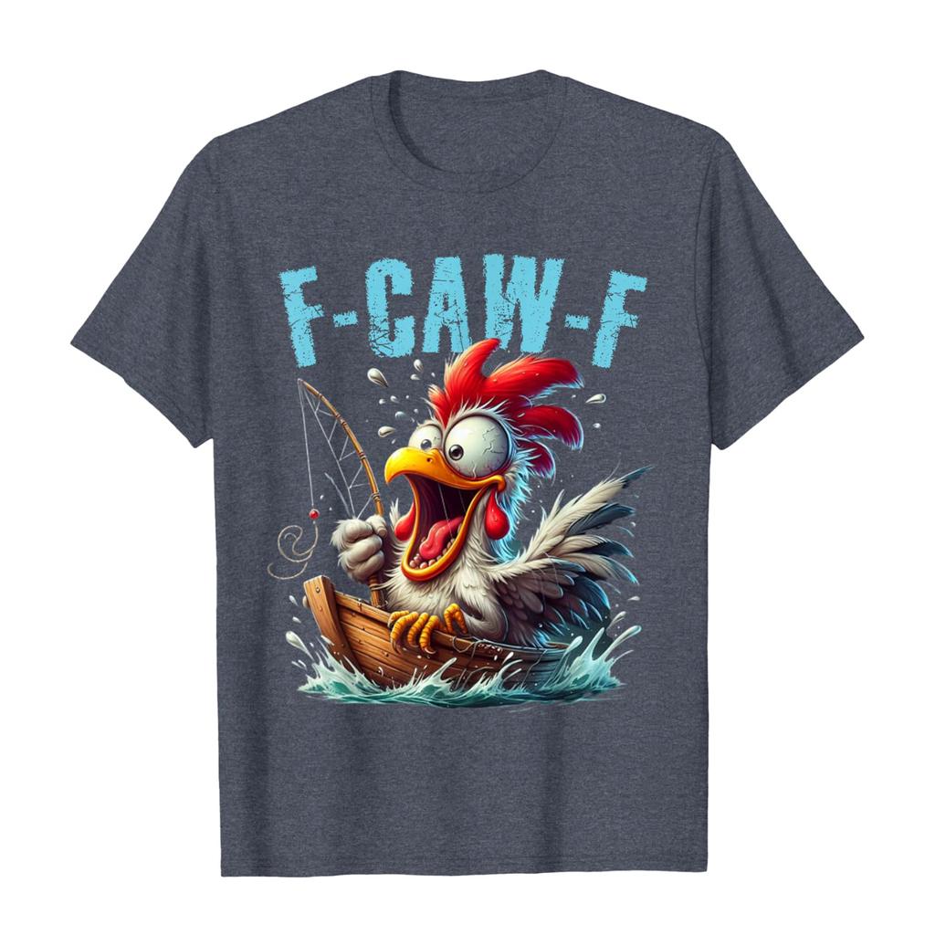 Смешная футболка с петухом, кукарекающим F-Caw-F, и каламбуром