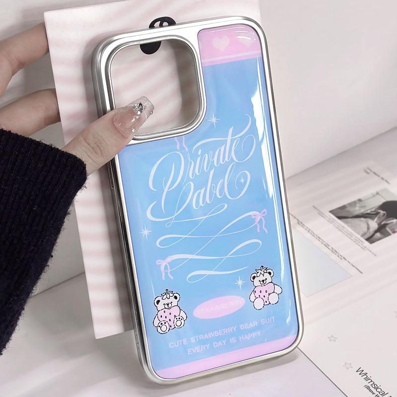 Чехол для iPhone 16 с гальванизированными серебристыми краями, совместимый с 14, 13, 15 Pro Max и Huawei P70 Pro.