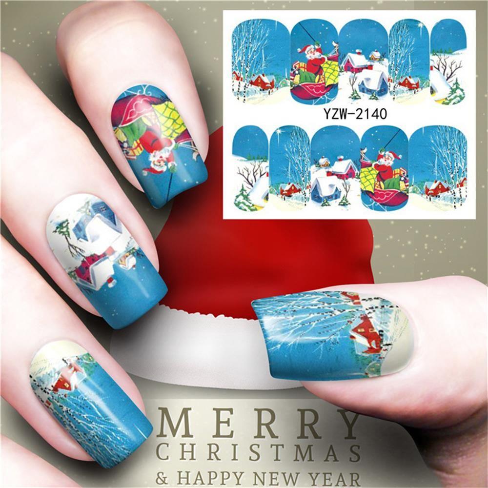 Snowmen Decals Beauty Nail Art Stickers Christmas Decoration Stickers Water Transfer