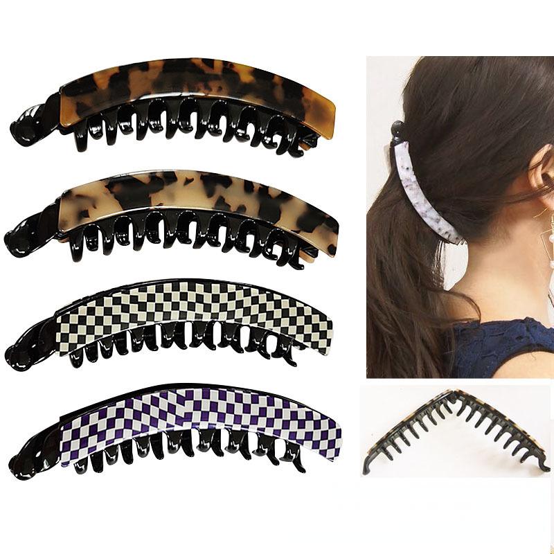 Frosted Banana Ponytail Clip Solid Color Hair Clip Women Hair Styling Clip Accessories Ponytail Barrettes Hair Claws Hairpins