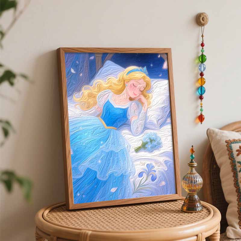 Disney Cinderella oil painting art kit handmade painting diy home decoration