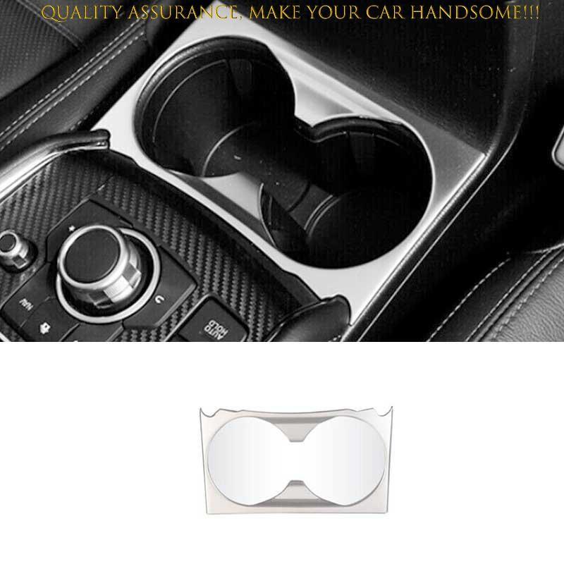 For Mazda CX-5 2017-2024 Silver Titanium Center Console Water Cup Holder Panel