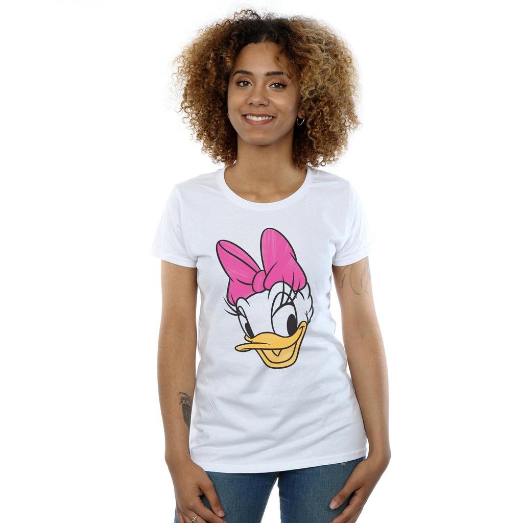 Disney Womens/Ladies Daisy Duck Head Painted Cotton T-Shirt