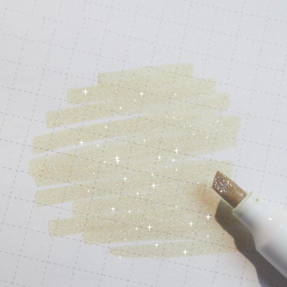 5PCS Plastic Draw Doodle Pens Colorful Shiny Fluorescent Pen Marking Pen  School Office Supplies