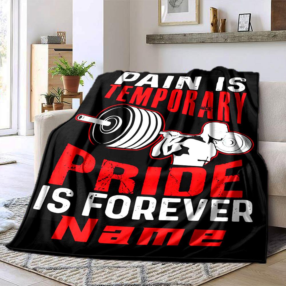 Pain Is Temporary Pride Is Forever Home Customize Your Name Blankets Comfortable Soft Lightweight Multipurpose Blanket For Picnics Sofas Offices Beds