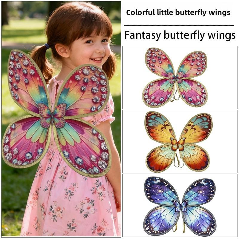 Детские крылья феи, аксессуар для костюма для косплей-мероприятий на Хэллоуин и Рождество