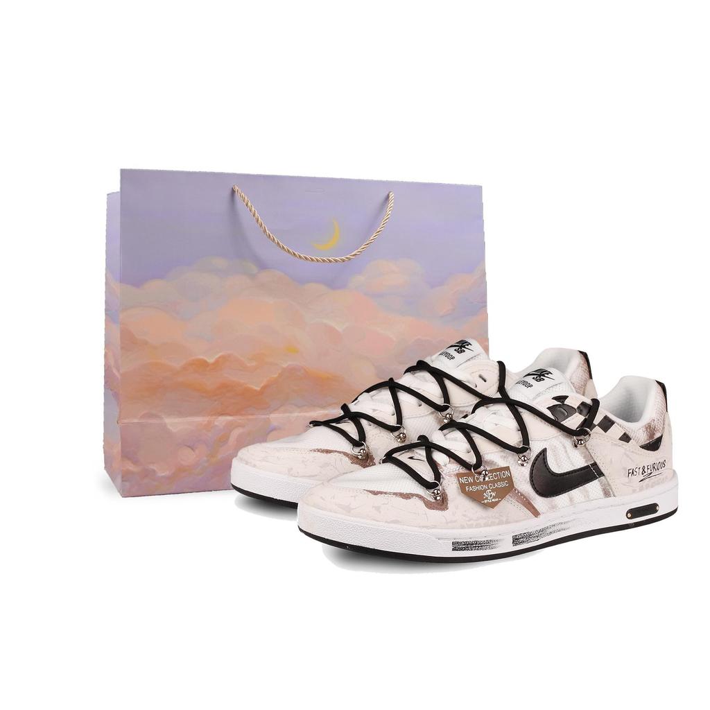 Nike SB Alleyoop Нескользящие Устойчивые к истиранию Низкие Скейтбордические Кроссовки Мужские Бежевый Желтый CJ0882-100(Team41-F1S-BOX)