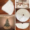 1Pcs Home Outdoor Christmas Decoration White Plush Christmas Tree Skirt