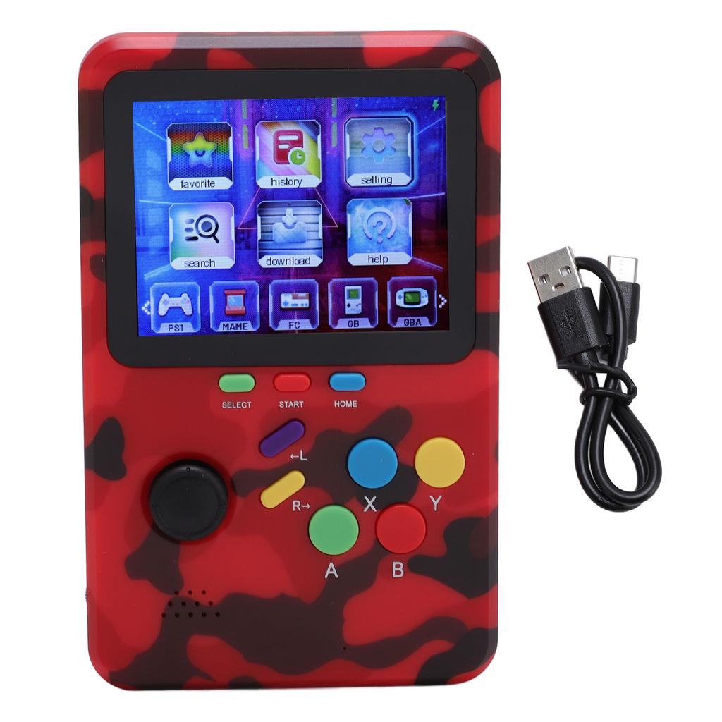 Портативная игровая консоль с экраном 2,8 дюйма, разрешением 480x320, игровой проигрыватель с открытым исходным кодом, аккумулятор 1500 мАч, поддержка 10