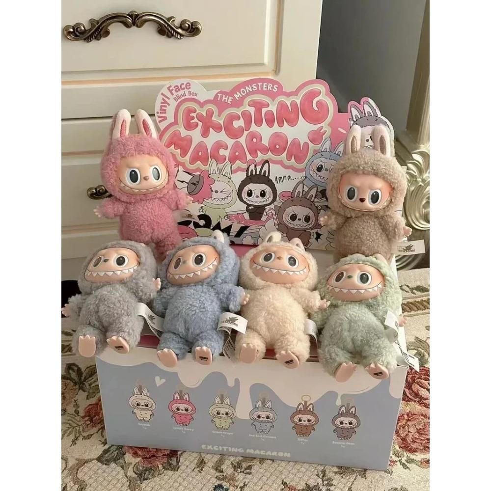 Горячая Labubu The Monsters Blind Box Toys Cardiac Macarone Mysterious Surprise Box Guess Bag Figure Model Bag Keychain Gifts