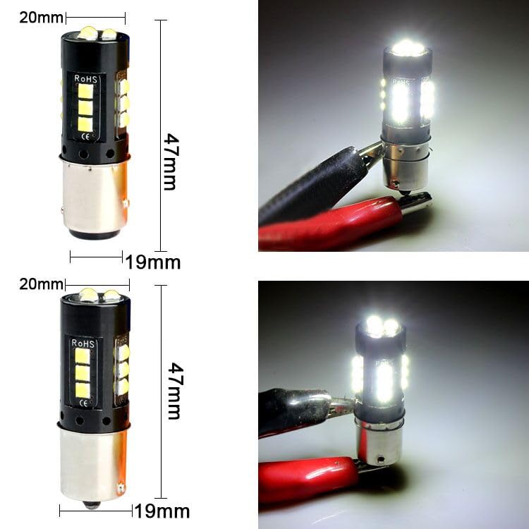 BA20D LED Headlight for Motorcycles, Hi/Lo Switching, LED Headlights, For Motorcycles, LED Bulb, 3030,