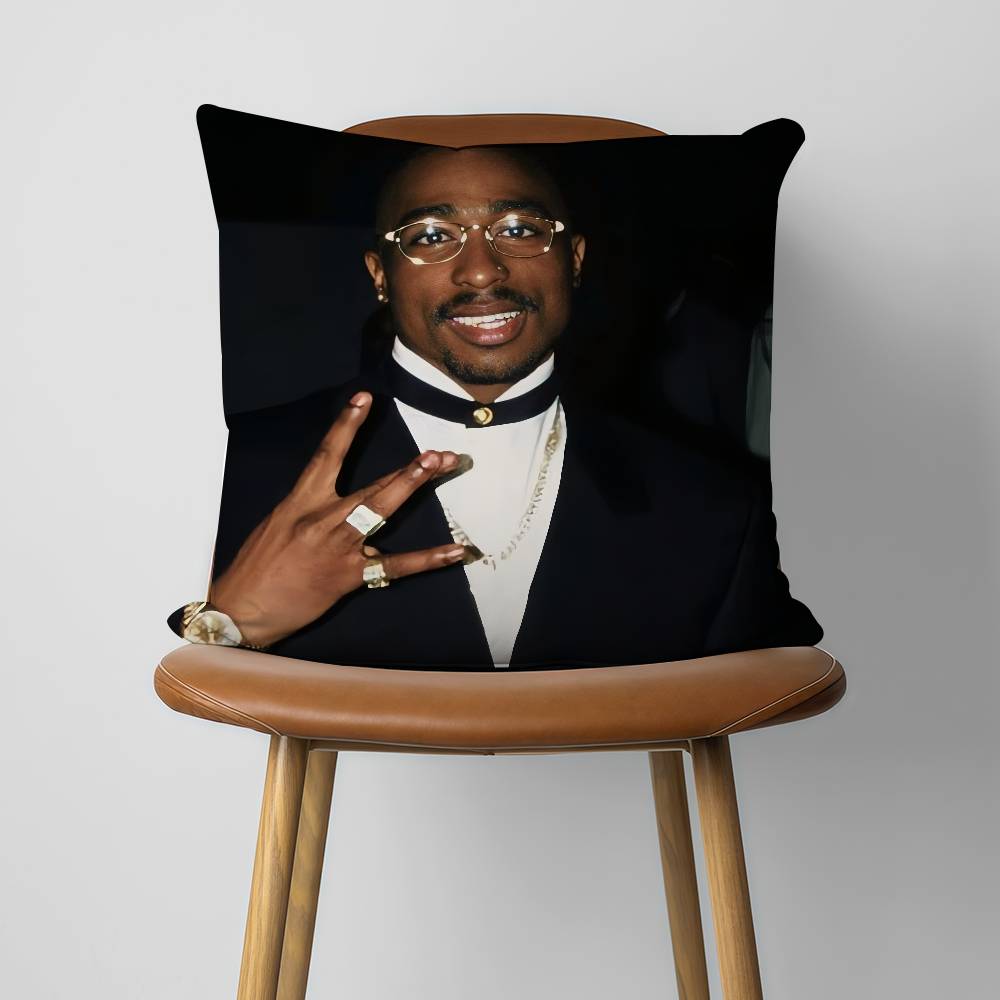 Подушка с принтом рэпера 2-2Pac All Eyez On Me 30x30 см 45x45 см Декор Защитные чехлы Удобная Мягкая Для дивана Гостиной Дома Офиса