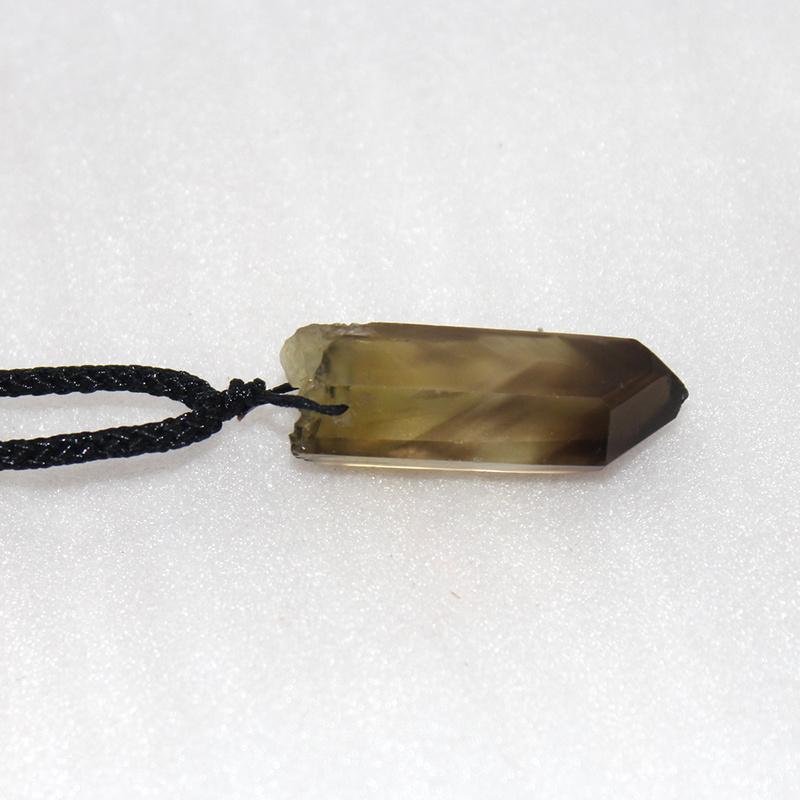 Натуральный дымчатый камень колонна лабрадорит коричневый кварц кулон ювелирные изделия ручной работы