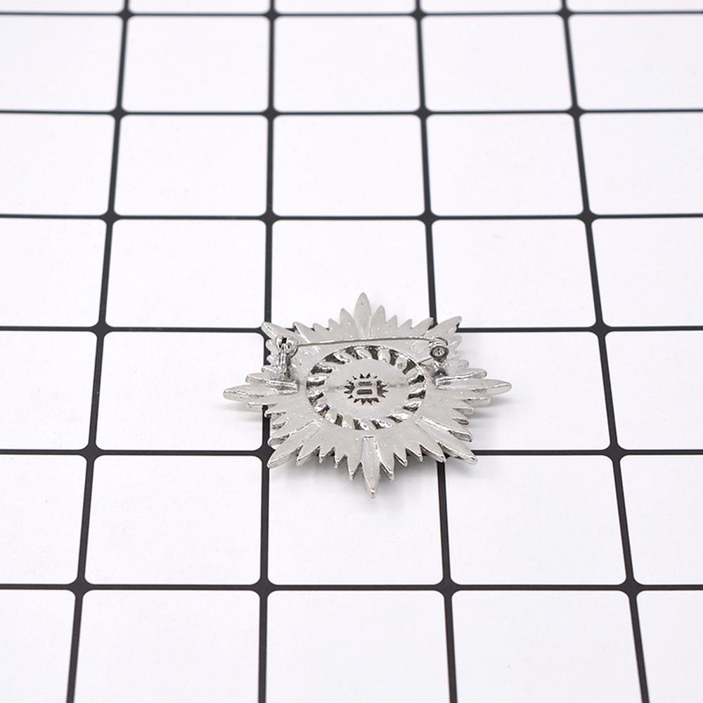 Винтаж Полный Стразы Жемчуг Письмо Большая Брошь Булавка Невесты Серебряные Кристаллы Корона Броши