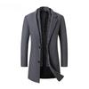 Autumn and Winter Men's Business Woolen Coat, Fashionable Detachable Scarf
