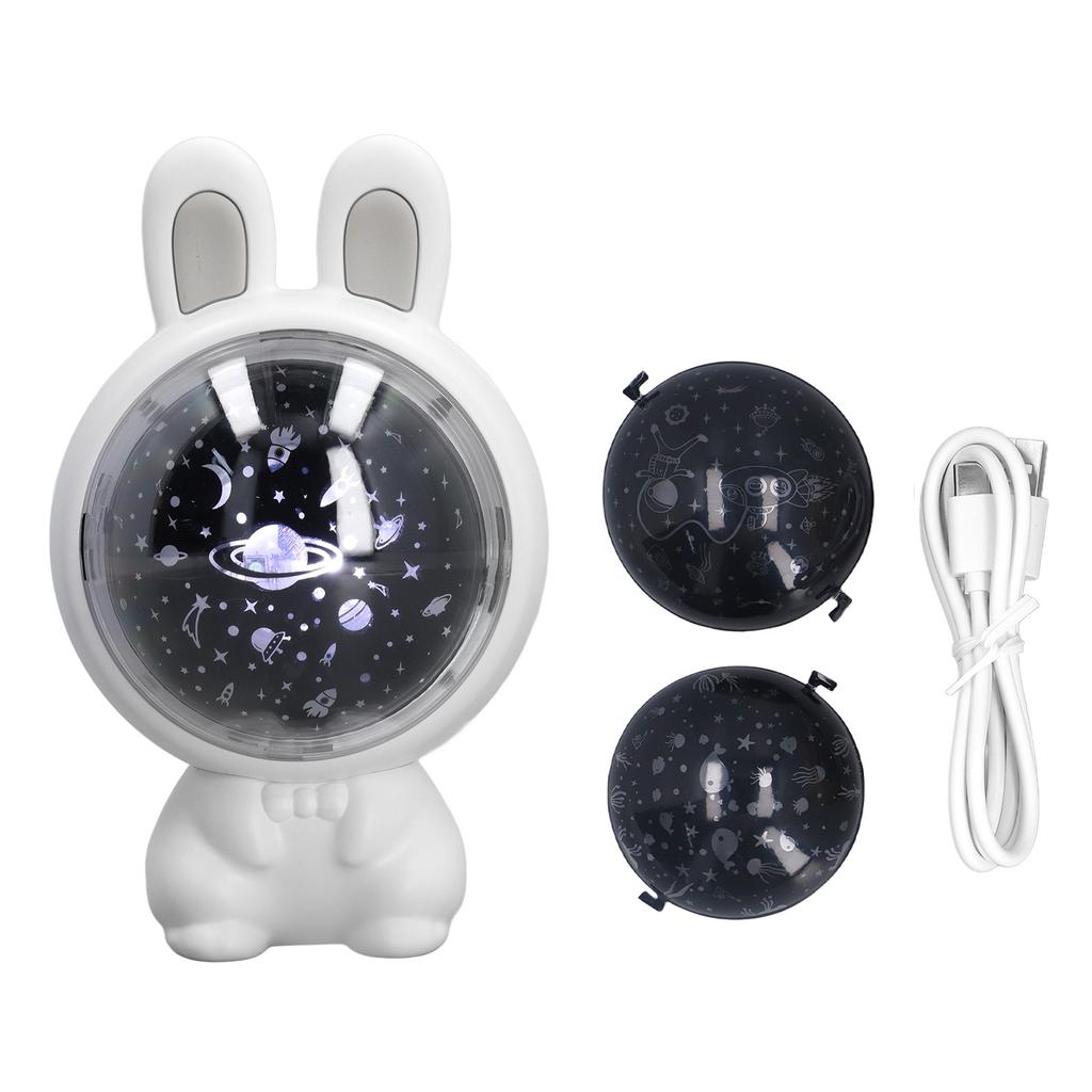 Звездный проектор в форме кролика, мягкий свет, проектор, ночник для дома, спальни, гостиной, 5 В