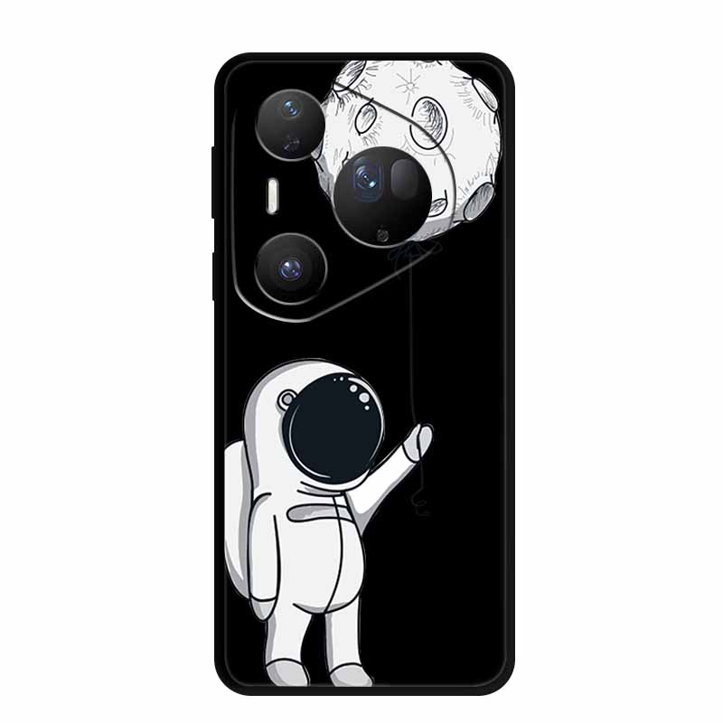 Для Huawei Pura 80 Ultra 5G Чехол Coque Мультяшный Кот Расписной Черный Силиконовый Мягкая Задняя Крышка Для Huawei Pura 80 Ultra Чехлы Оболочки