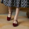 Women's Mary Janes Shoes New High Quality Pumps Low Heel Dress Shoes Square Toe Shallow Buckle Strap Women's Shoes