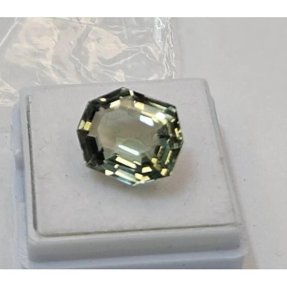 Natural Russian Green Sapphire 8+ Ct Fancy Cut Certified Stunning Gemstone