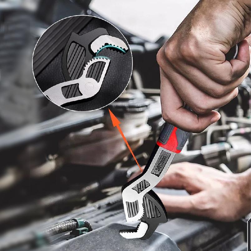 12 inch universal multi-function self-locking wrench quick adjustable wrench CR-V bathroom wrench plumber multi-hand tool