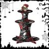 User friendly Paper Gothic Dessert Tower Quick Assembly Cake Stand For Halloween Parties Convenient Storage And Quick HX6C