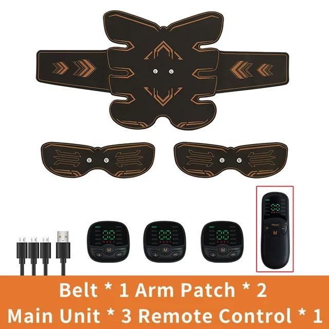 EMS Muscle Stimulator ABS Trainer Abdominal Toning Belt Muscle Toner Body Arm Leg Belly Lose Weight Fat Burn Home Gym Fitness