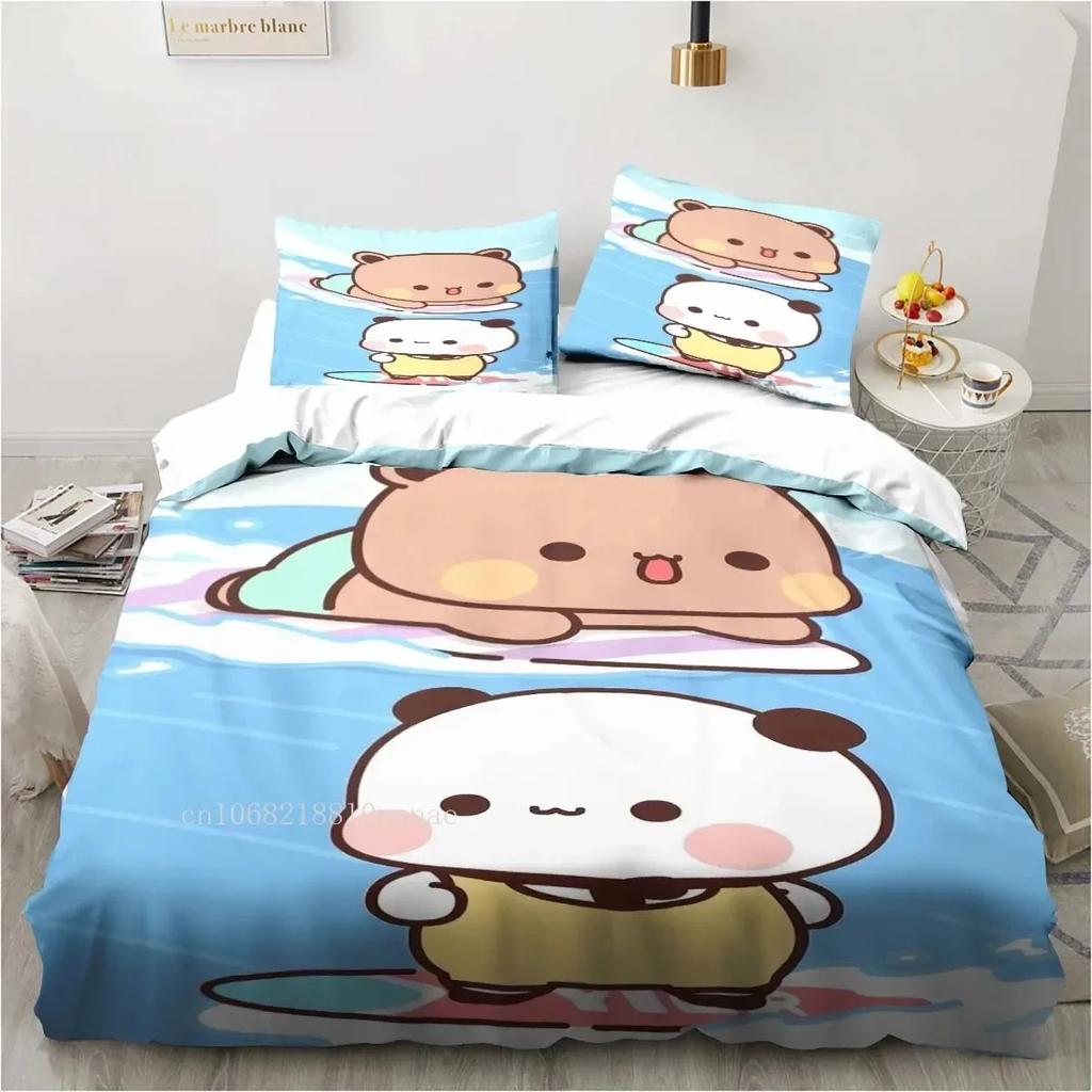 Cute Bubu And Dudu Cartoon Print All Season Twin Bedding Set Comforter Set Bed Duvet Cover Double King Comforter Cover
