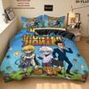 Hunter X Hunter Pattern Bedding Quilt Set Quilt Cover Pillowcase Home Birthday Gift(1 * Duvet Cover + 2 * Pillowcase, Without Core)