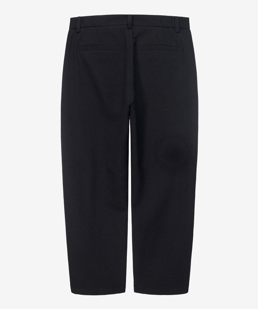 MINDBRIDGE [Couture] Black One-Tuck Relaxed Fit Modified Texture Elastic Waist Pants