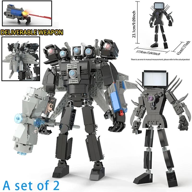 Moc Skibidi Туалет Фигурки Модель Строительные Блоки Camerman Titan Speakerman Surveillance Man TVMan Мальчики Игрушки Для Детей Подарки
