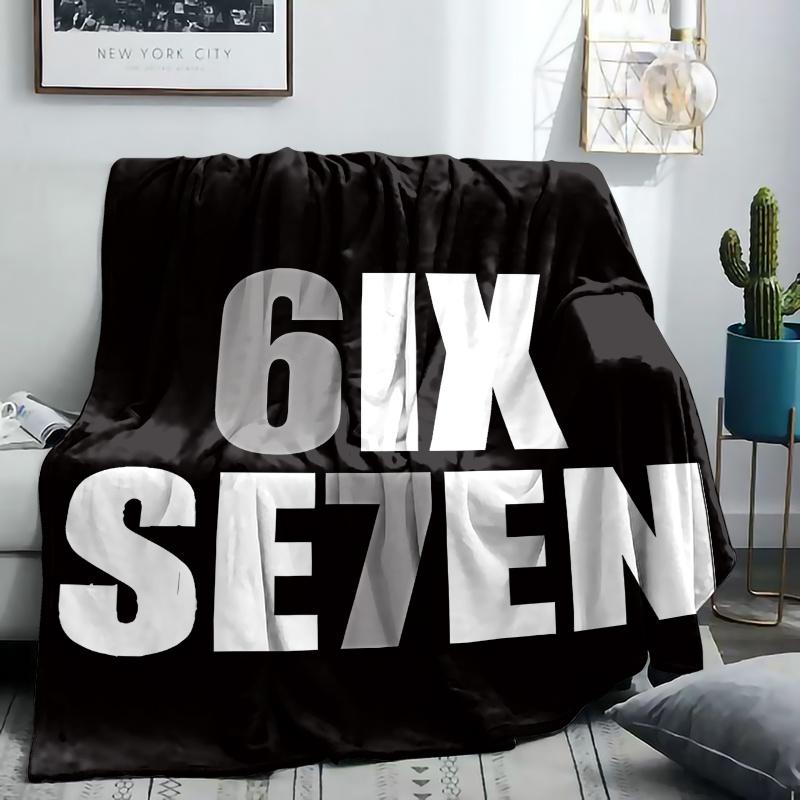 No. 67 Printed Blanket - Soft Flannel Bedspread with Number Pattern, Comfortable Bedspread Suitable for All Seasons as a Gift