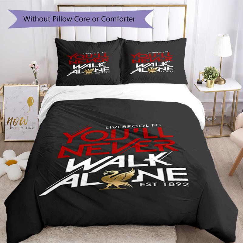 Liverpool Football Club Bedding Set Breathable Duvet Cover With Pillowcases Home Decoration Birthday Gift
