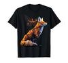 Fox Butterfly Motif Art Animal Fox T-Shirt