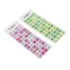 2pcs Keyboard Stickers Colorful English Language Dustproof Waterproof Coating PVC Material Computer Keycaps Stickers