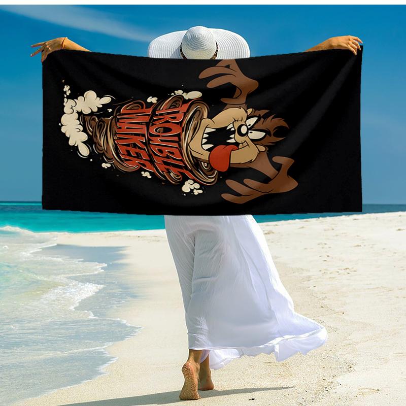 Tasma-nian In Action Beach Towel, Super Soft Microfiber, Gift for Her/Him, Birthday, for Pool, Beach, Travel, Home Decor Fan gifts