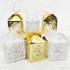 50Pcs Wedding Candy Gift Paper Box Love Herat Laser Hollow Favors Boxes with Ribbon for Wedding Birthday Baby Shower Party Decor