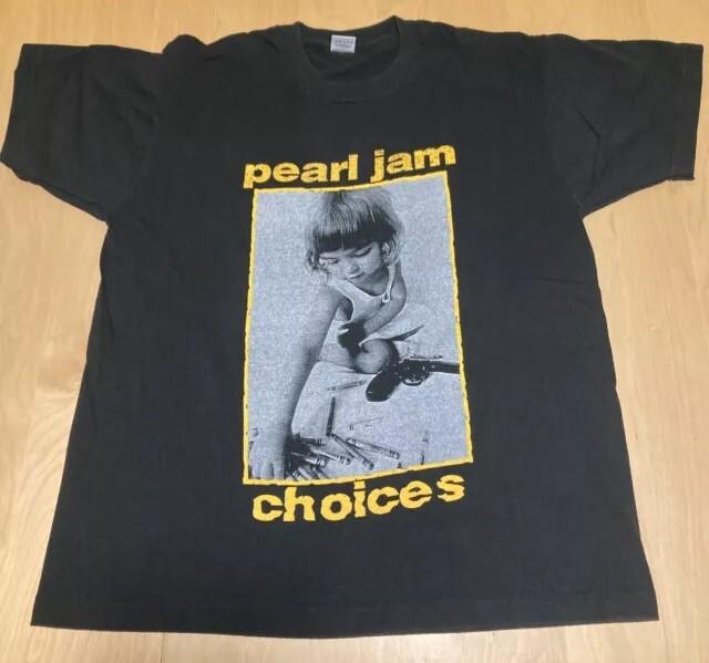 Vintage Pearl Jam Choices T Shirt *Yellow Back* Rare GRAIL Lollapalooza 1992 XL Unisex T-Shirt