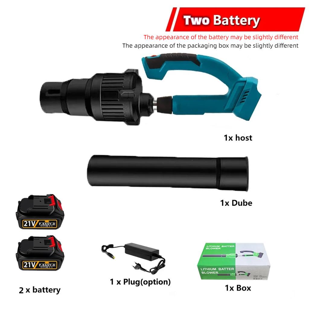 Бесщеточный литиевый аккумулятор 21 В воздуходувка зарядка ручной воздуходувка пылесборник