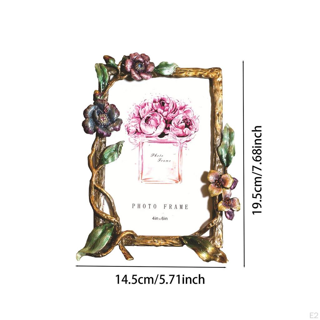 Фоторамка 4x6, фоторамка 4x6, маленькая в античном стиле, декоративная цветочная композиция