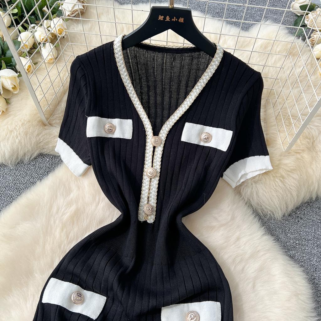 Летние женские элегантные мини-платья с V-образным вырезом и коротким рукавом