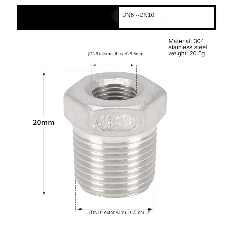 1/8" 1/4" 3/8" 1/2" 3/4" 1" 1-1/4" NPT наружная резьба к внутренней резьбе 304 нержавеющая сталь переходная втулка переходной фитинг соединитель