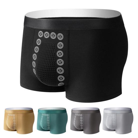 Эластичная талия со средней посадкой, U-образные выпуклые мужские трусики, массажные частицы, дышащие шорты с отверстиями, трусы, повседневная одежда